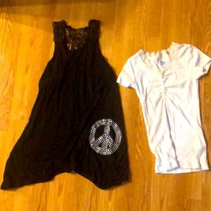 Peace sign two piece dress.